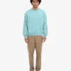 Jersey de cuello redondo oversize orgánico - Azul verdoso