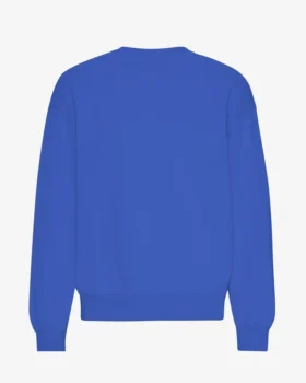Jersey de cuello redondo oversize orgánico - Azul zafiro