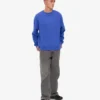 Jersey de cuello redondo oversize orgánico - Azul zafiro
