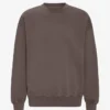 Jersey de cuello redondo oversize orgánico - Barro descolorido