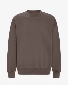 Jersey de cuello redondo oversize orgánico - Barro descolorido
