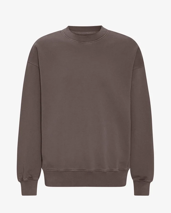 Jersey de cuello redondo oversize orgánico - Barro descolorido