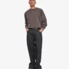 Jersey de cuello redondo oversize orgánico - Barro descolorido