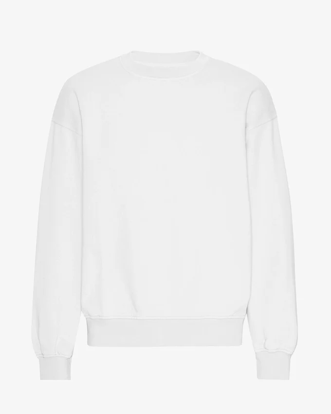 Jersey de cuello redondo oversize orgánico - Blanco óptico