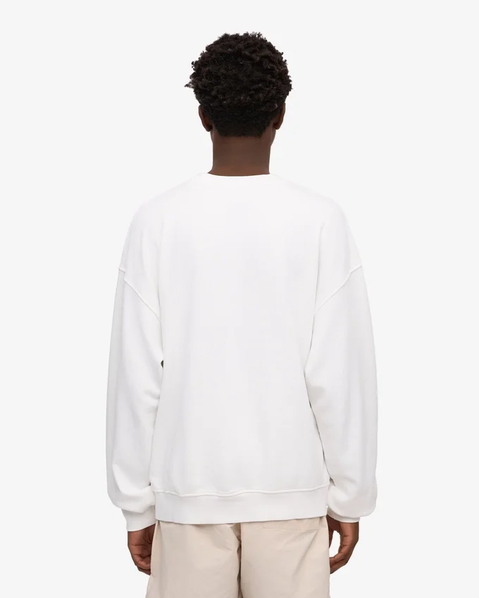 Jersey de cuello redondo oversize orgánico - Blanco óptico