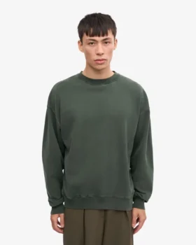 Jersey de cuello redondo oversize orgánico – Bosque de medianoche