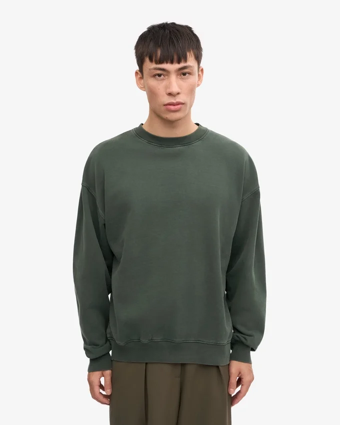 Jersey de cuello redondo oversize orgánico - Bosque de medianoche