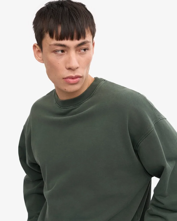 Jersey de cuello redondo oversize orgánico - Bosque de medianoche