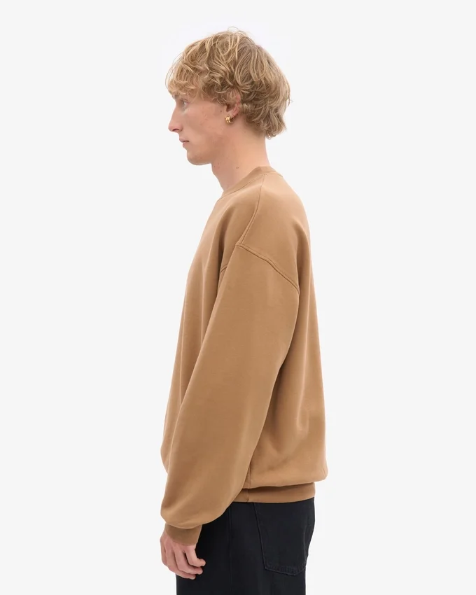 Jersey de cuello redondo oversize orgánico - Camello del Sáhara