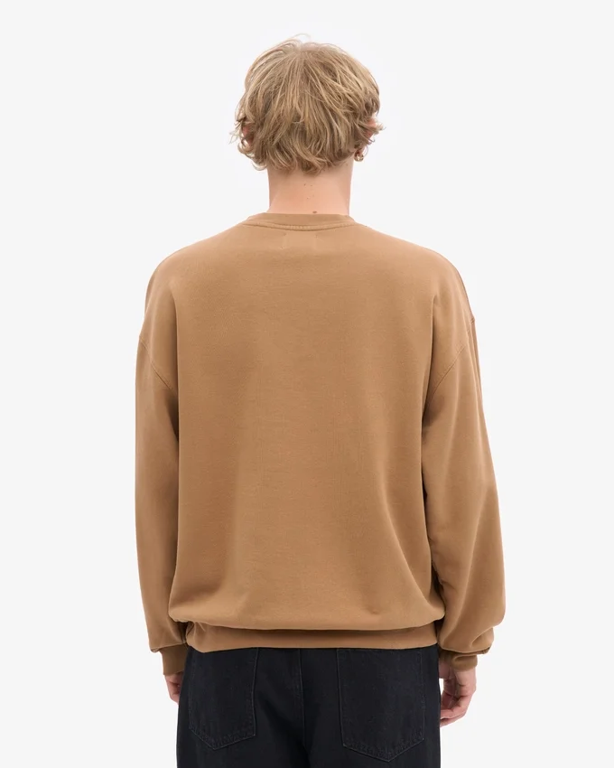 Jersey de cuello redondo oversize orgánico - Camello del Sáhara