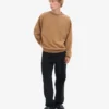 Jersey de cuello redondo oversize orgánico - Camello del Sáhara