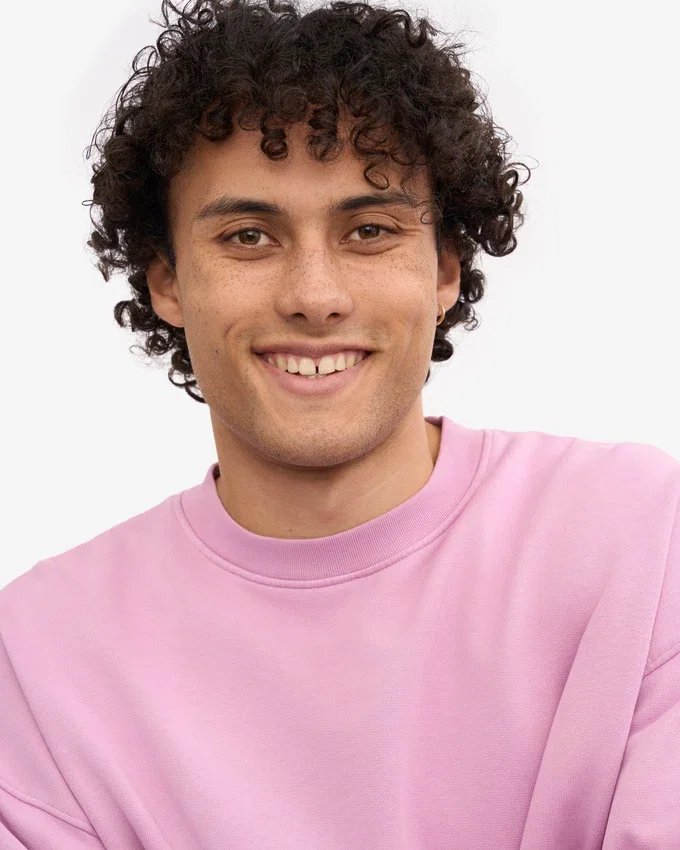 Jersey de cuello redondo oversize orgánico - Flor de cerezo