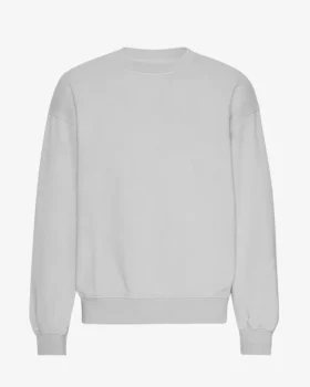 Jersey de cuello redondo oversize orgánico - Gris descolorido