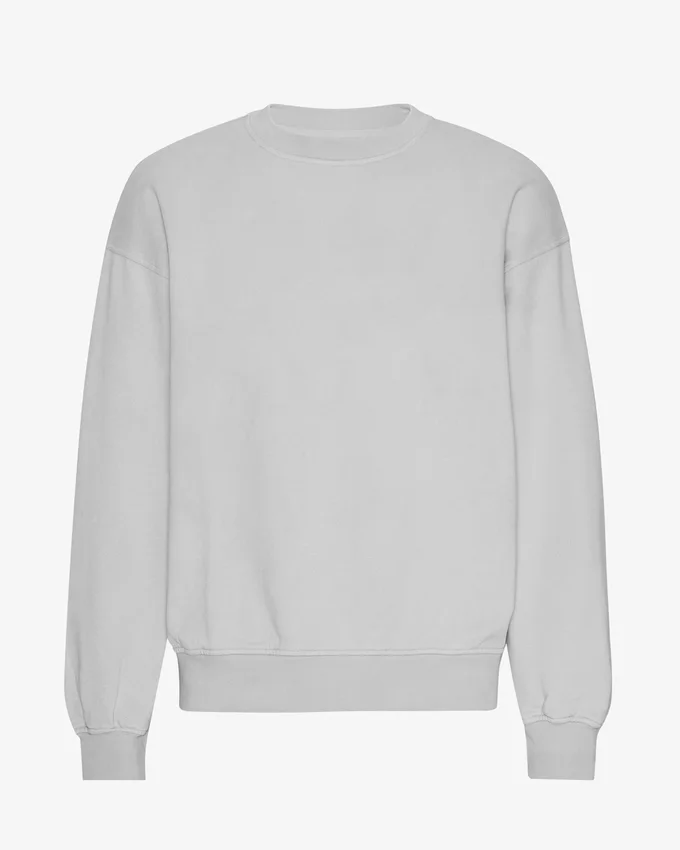 Jersey de cuello redondo oversize orgánico - Gris descolorido