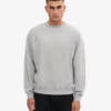 Jersey de cuello redondo oversize orgánico - Gris descolorido