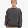 Jersey de cuello redondo oversize orgánico - Gris lava
