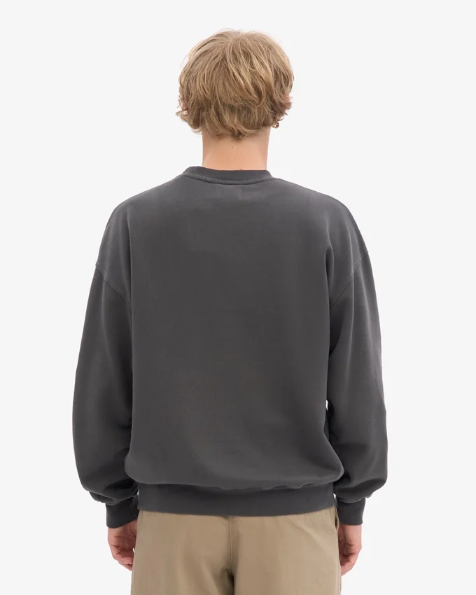 Jersey de cuello redondo oversize orgánico - Gris lava