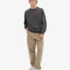 Jersey de cuello redondo oversize orgánico - Gris lava