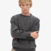Jersey de cuello redondo oversize orgánico - Gris lava