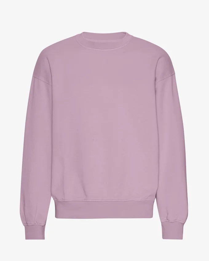 Jersey de cuello redondo oversize orgánico - Morado perlado