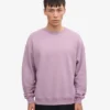 Jersey de cuello redondo oversize orgánico - Morado perlado
