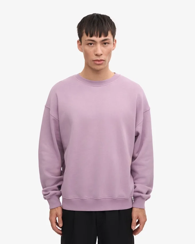 Jersey de cuello redondo oversize orgánico - Morado perlado