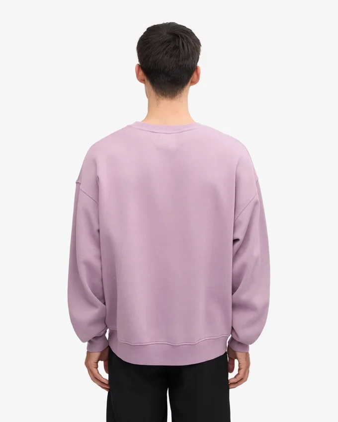 Jersey de cuello redondo oversize orgánico - Morado perlado