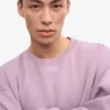 Jersey de cuello redondo oversize orgánico - Morado perlado