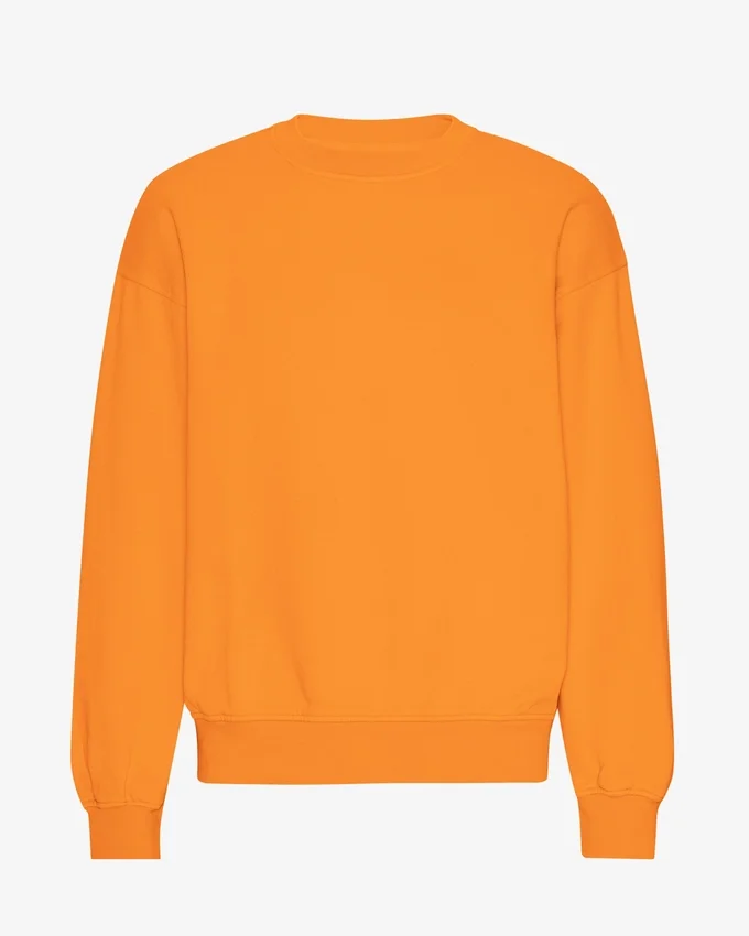 Jersey de cuello redondo oversize orgánico - Naranja soleado