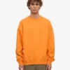 Jersey de cuello redondo oversize orgánico - Naranja soleado