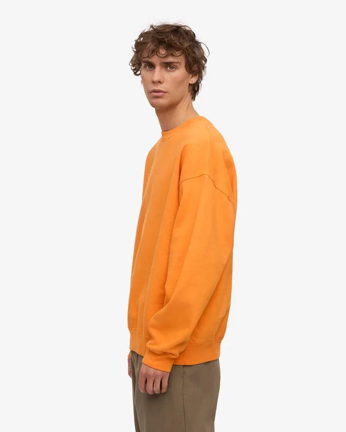Jersey de cuello redondo oversize orgánico - Naranja soleado