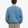 Jersey de cuello redondo oversize orgánico - Índigo descolorido