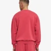 Jersey de cuello redondo oversize orgánico - Rojo descolorido