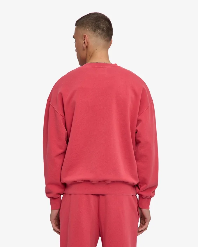 Jersey de cuello redondo oversize orgánico - Rojo descolorido