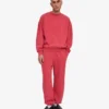 Jersey de cuello redondo oversize orgánico - Rojo descolorido