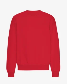 Jersey de cuello redondo oversize orgánico - Rojo escarlata