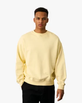 Jersey de cuello redondo oversize orgánico – Rojo escarlata
