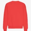 Jersey de cuello redondo oversize orgánico - Rojo mandarina