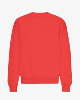 Jersey de cuello redondo oversize orgánico - Rojo mandarina