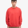 Jersey de cuello redondo oversize orgánico - Rojo mandarina