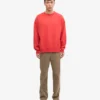 Jersey de cuello redondo oversize orgánico - Rojo mandarina