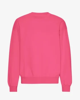 Jersey de cuello redondo oversize orgánico - Rosa chicle