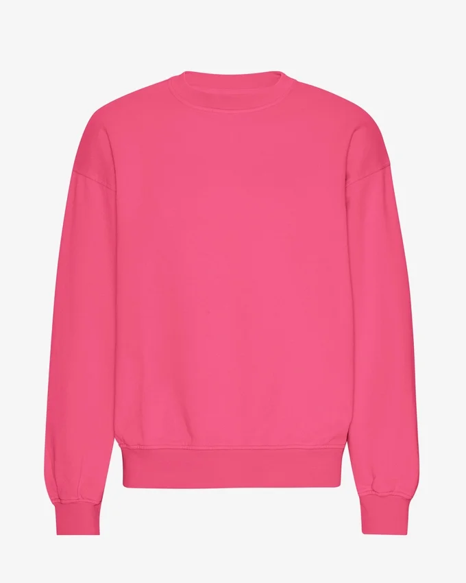 Jersey de cuello redondo oversize orgánico - Rosa chicle