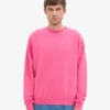 Jersey de cuello redondo oversize orgánico - Rosa chicle