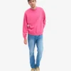 Jersey de cuello redondo oversize orgánico - Rosa chicle