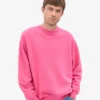 Jersey de cuello redondo oversize orgánico - Rosa chicle