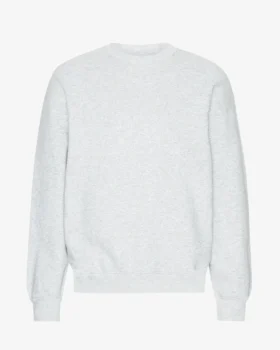 Jersey de cuello redondo oversize orgánico - Snow Melange