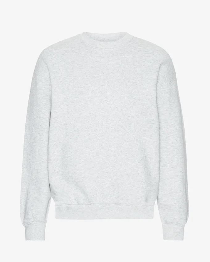 Jersey de cuello redondo oversize orgánico - Snow Melange