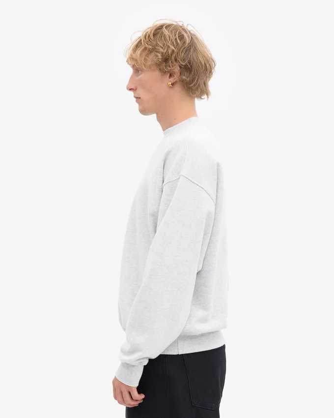 Jersey de cuello redondo oversize orgánico - Snow Melange