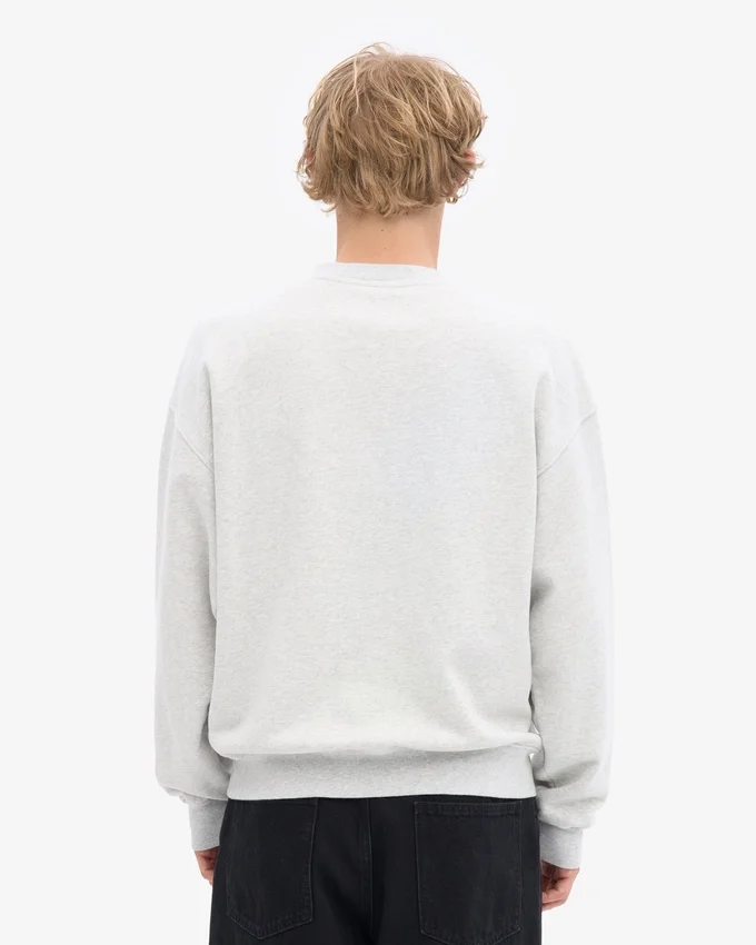 Jersey de cuello redondo oversize orgánico - Snow Melange